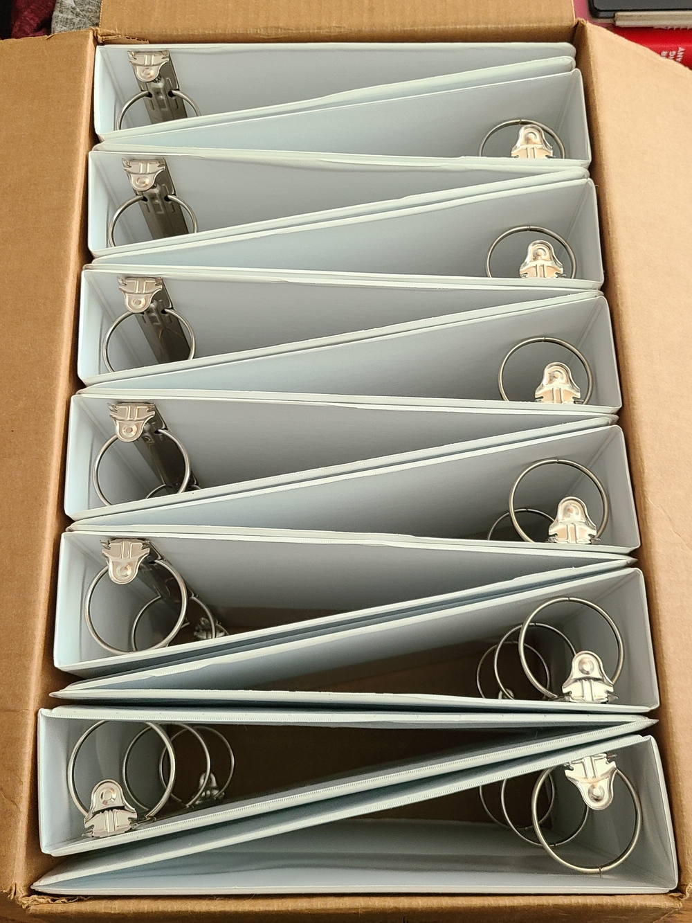 White 3-Ring Binders - Office Presentation Folders (Pack) 12